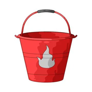 Fire bucket illustration Stock Illustration