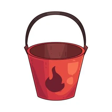Fire bucket illustration Stock Illustration