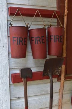 Fire Buckets Foto stock