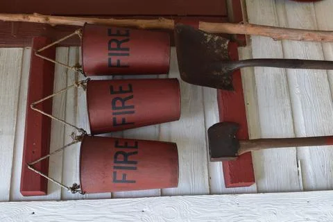 Fire buckets Foto stock