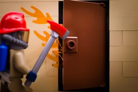 Fire in a building Stock Photos