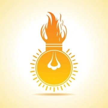 Fire bulb concept stock vector Stock Illustration