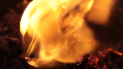 Fire Buning wood Stock Footage 132229771