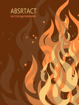 Fire burn banner. Red or orange combustion. Silhouette flames with sparks Stock Illustration