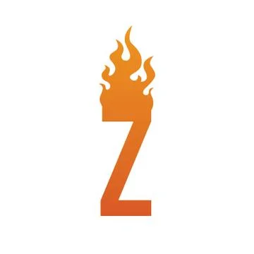 Fire burn initial letter alphabet Illustration