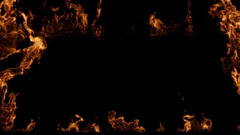 Fire burn loop effect animation Stock Footage 261798124