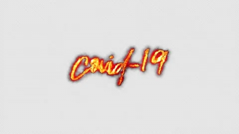 Fire burn text of COVID 19 Word. Video stock 181774964