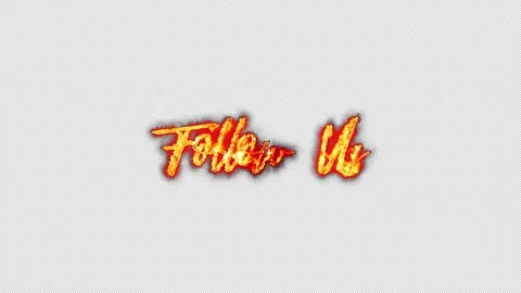 Fire burn text of Follow Us word. Stock-Footage 175081779