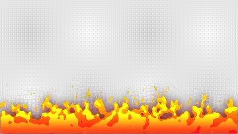 Fire burning blazing in cartoon style Stock Footage 283569540