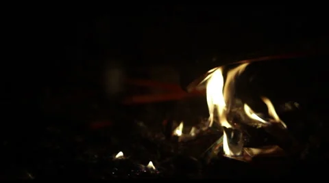 Fire Burning Carton Boxes 2 Stock Footage 56512828