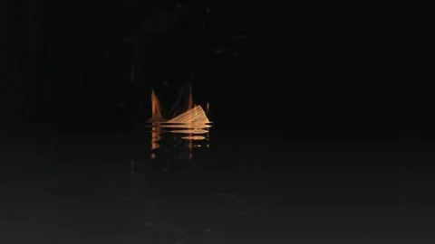 A Fire Burning In The Dark 스톡 동영상 329544771