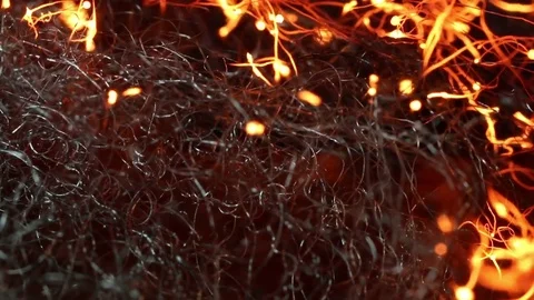 Fire Burning Down to the Left MAC Stock Footage 74532400