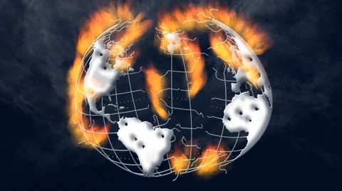 The fire burning the earth Stock-Footage 49688924