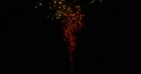 Fire burning embers ash particles Stock Footage 201284372