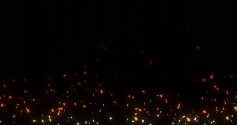 Fire burning embers ash particles Stock Footage 201587995