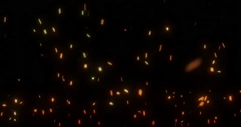 Fire burning embers ash particles Stock Footage 211018348