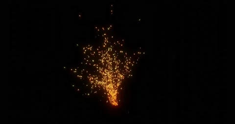 Fire burning embers ash particles Stock Footage 219479151
