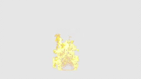 Fire Burning, Fire 3D render, With Alpha Channel Stock Footage 242712947