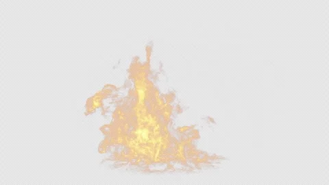 Fire Burning, Fire 3D render, With Alpha Channel Stock Footage 242713498