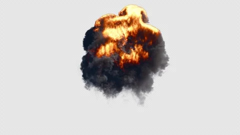 Fire Burning, Fire 3D render, With Alpha Channel Stock Footage 242862993