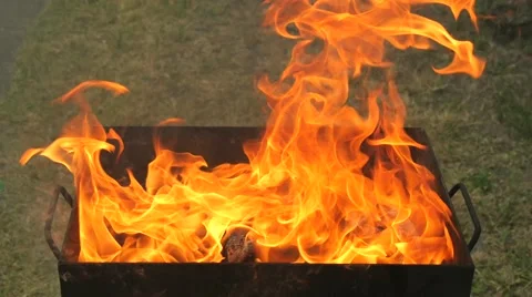 Fire burning in the Fireplace 4K Stock Footage 50823276