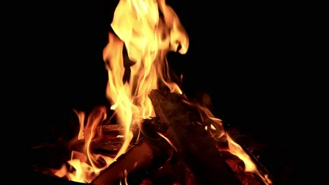 Fire burning in fireplace, energy Stock Footage 188518998