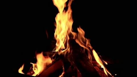 Fire burning in fireplace, energy Stock Footage 196974673