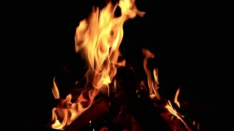 Fire burning in fireplace, energy Stock Footage 201643476