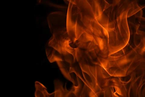 The fire, burning flame. Large burning flaming fire. Foto stock