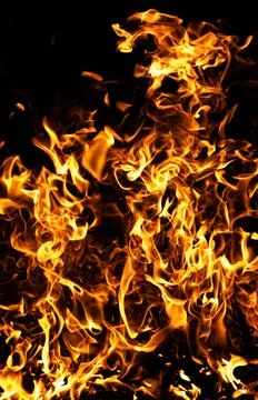 Fire burning flame texture. Fire intense heat glow. Fire abstract energy moti Foto stock