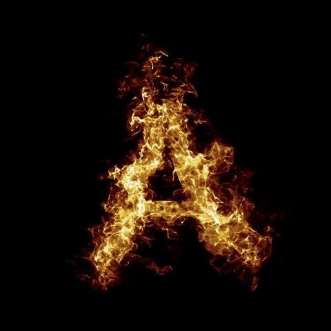Fire Burning A Font Stock Footage 302604442