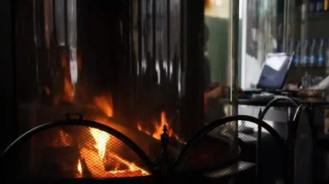 Fire burning Video stock 11018293