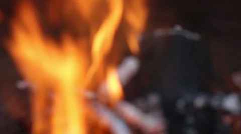 Fire Burning Stock Footage 49869386