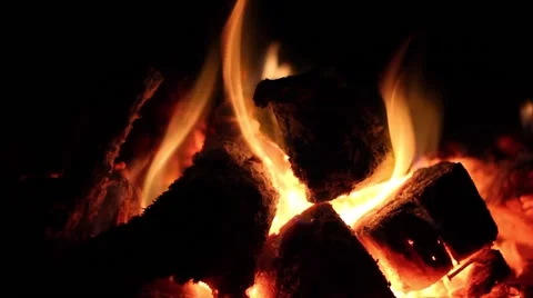 Fire Burning Stock Footage 56135129