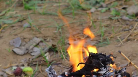 Fire burning 스톡 동영상 127431645