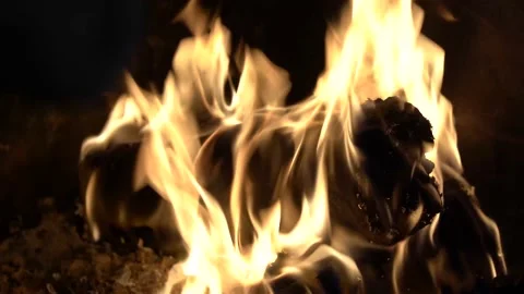 Fire burning Stock Footage 145375089