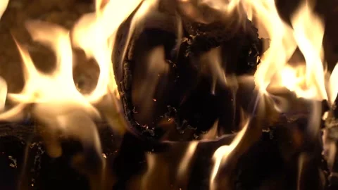 Fire burning Video stock 145375288