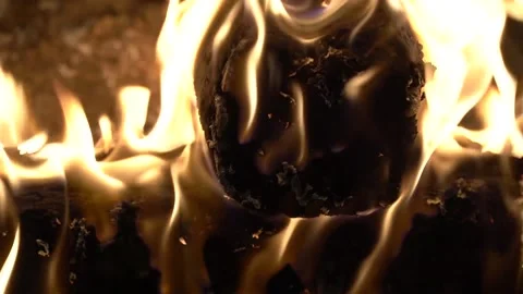 Fire burning Video stock 145375291