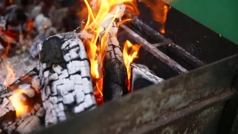 The fire is burning Stock Footage 145630555