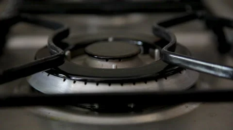Fire Burning in Gas Stove Video stock 45607029