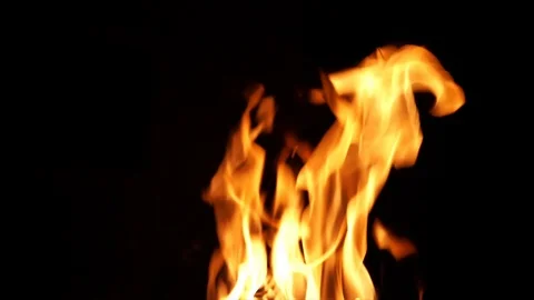 The fire is burning in the grill Stock Footage 99904753