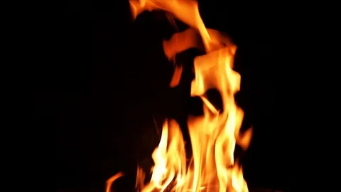 The fire is burning in the grill Stock Footage 99904775