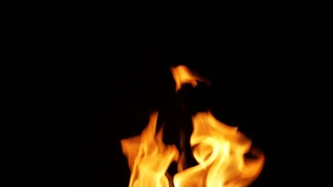 The fire is burning in the grill Stock Footage 99904786