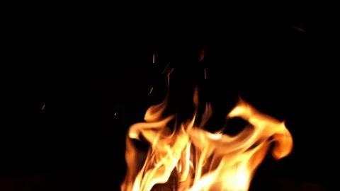 The fire is burning in the grill Stock Footage 99904834