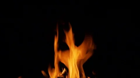 The fire is burning in the grill Stock Footage 99904879