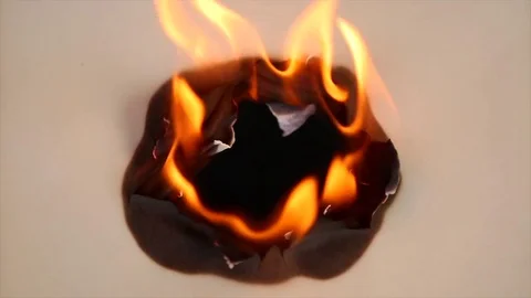 Fire Burning A Hole Stock Footage 81196978