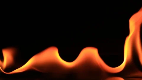 Fire Burning Isolated Over Black Stock Footage 104076973