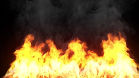 Fire burning loop effect animation Stock Footage 261800458