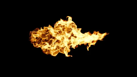 Fire burning loop effect animation Stock Footage 262287098
