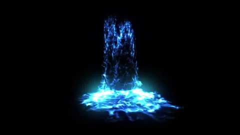 Fire burning loop effect animation Stock Footage 262287405